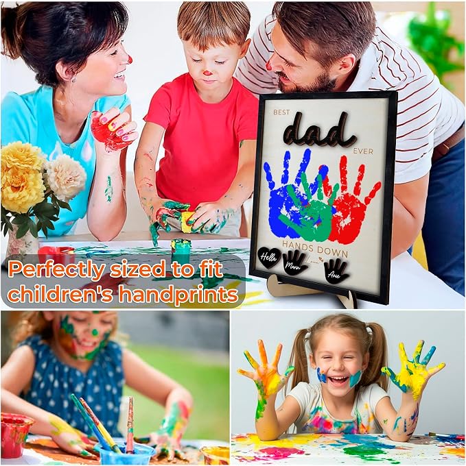 Kit de Huellas DIY - Letrero Mejor Papá - 10x8 pulgadas miniatura 2