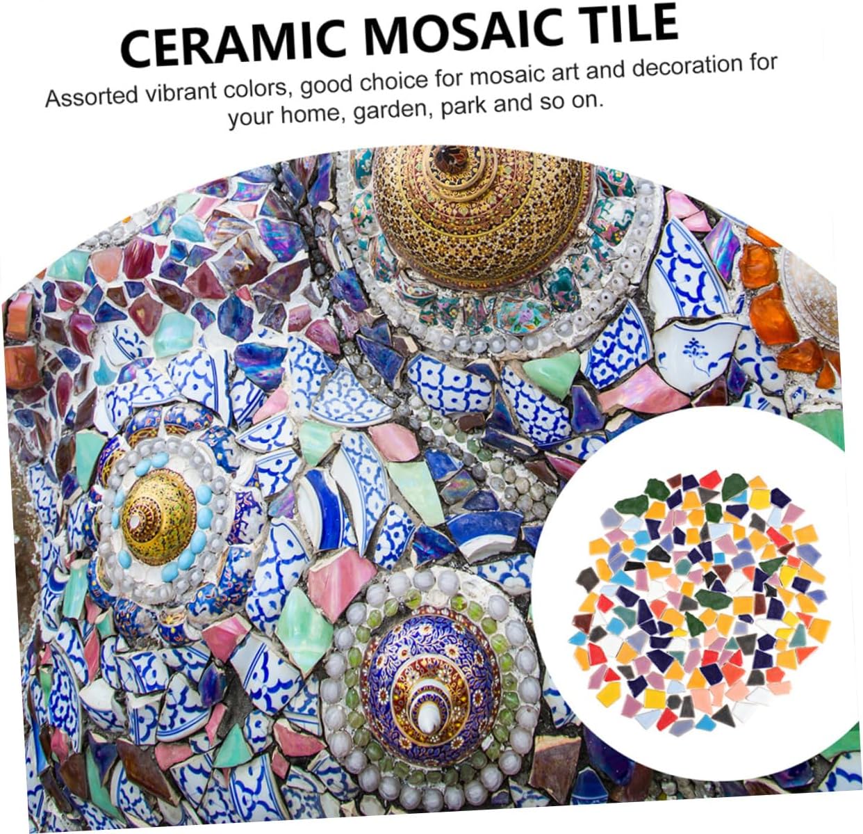 DIY Ceramic Tiles 500g Irregular Pieces for Arts and Crafts for Home Decoration and Garden Projects Creative DIY Supplies for Ages