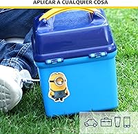 Vista 5 de Calcomanías de Minions de Despicable Me - Juego de 3 calcomanías Stuart para botella de agua de coche, bicicleta, casco, laptop, monopatín