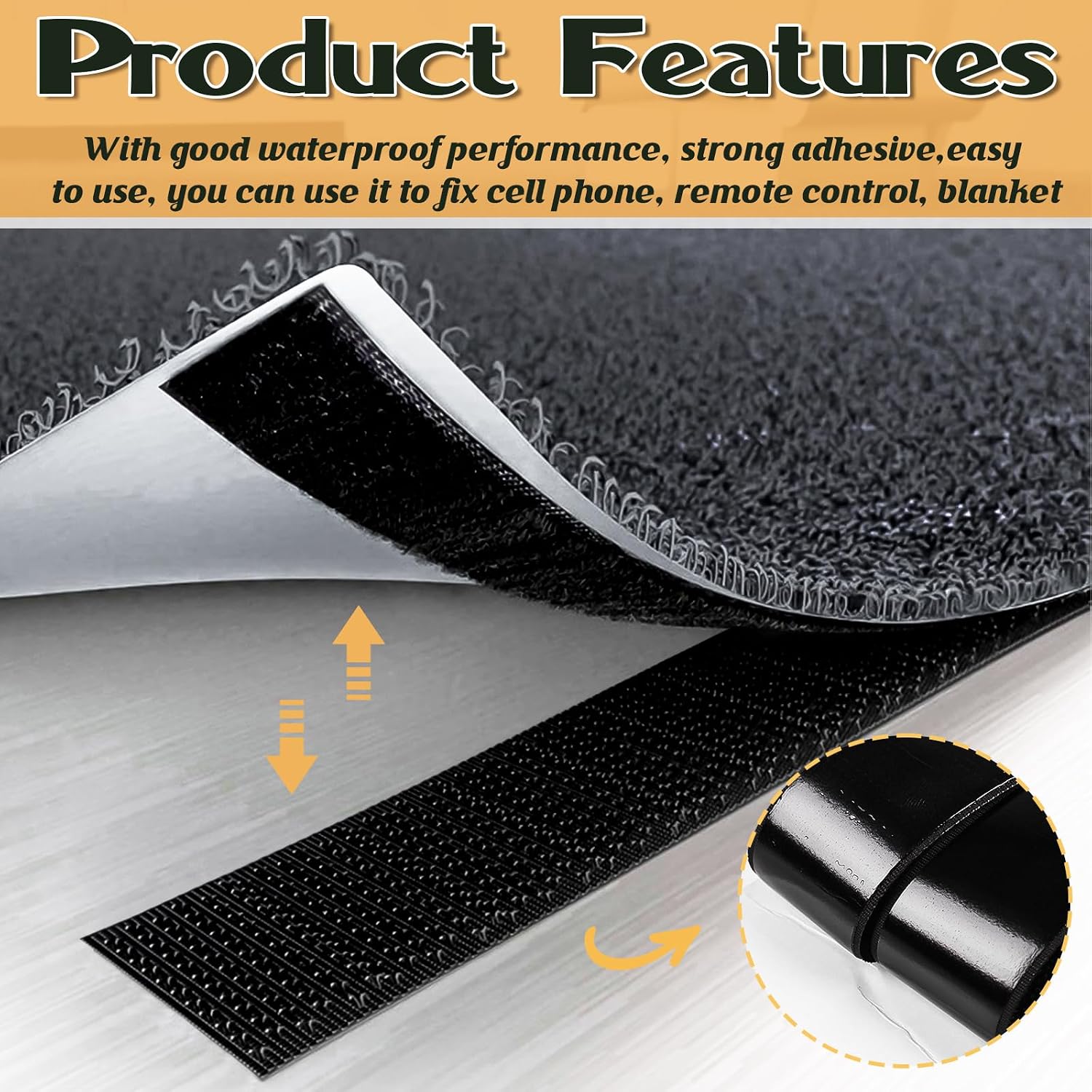 30 Ft×2 Inches Hook and Loop Tape, Strong Viscosity Adhesive Back Arbitrary Cutting, Sticky for Fabrics Nylon Self Adhesive Tape for Home Office School and Crafting, Reuse 2 Rolls Black and A Scissors