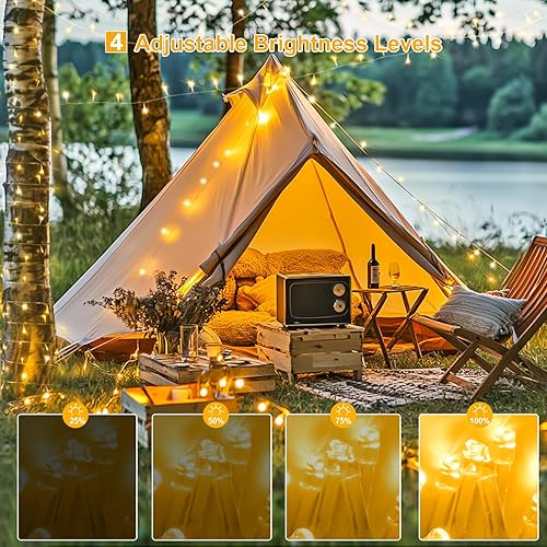 Miniatura 146 de JMEXSUSS Guirnalda de luces LED de 168 pies, 600 luces LED para el día de San Valentín, luces rojas de Navidad con alambre transparente, 8 modos