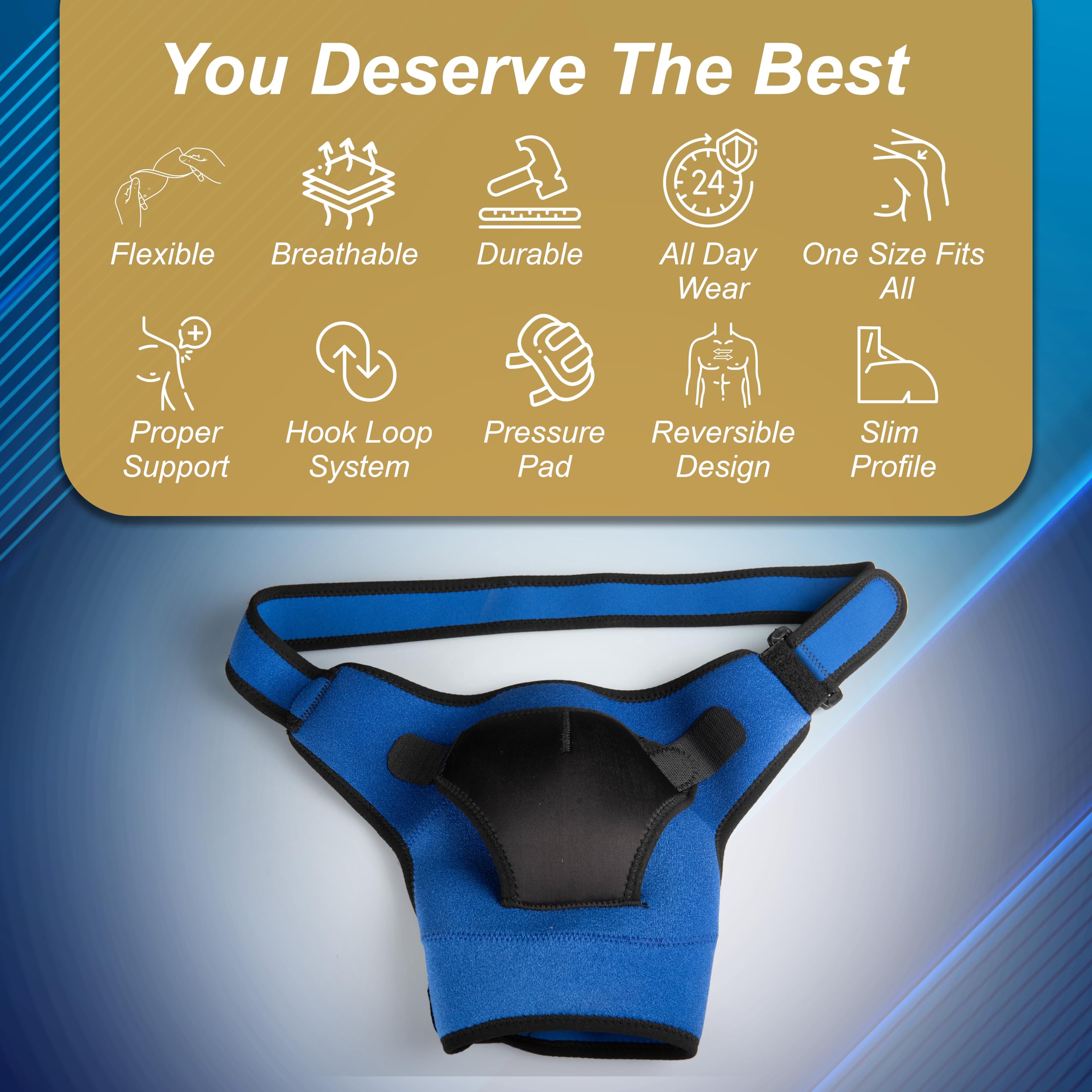 Wonder Care Rotator Cuff Brace with Hot Cold Pack Pocket for Shoulder Pain Relief Neoprene Shoulder Support Brace for Men and Women for Dislocated, Frozen (Universal : 26"-36") - Image 4 thumbnail