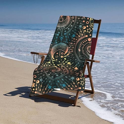 Miniatura 6 de Toalla de playa mágica de astrología mágica con luna y estrella, grande, suave, absorbente, de secado rápido, toallas de baño de gran tamaño para