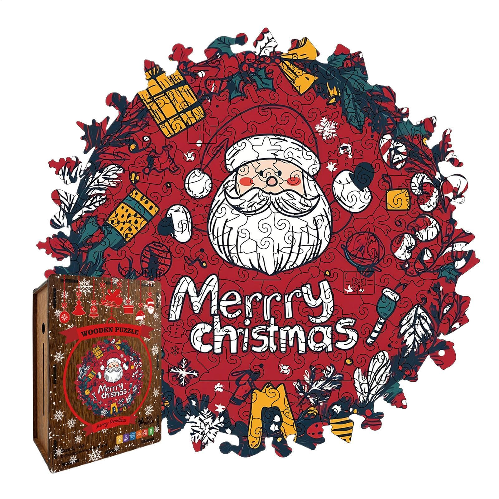 Corona de madera navideña para compartir la magia de las fiestas en familia
