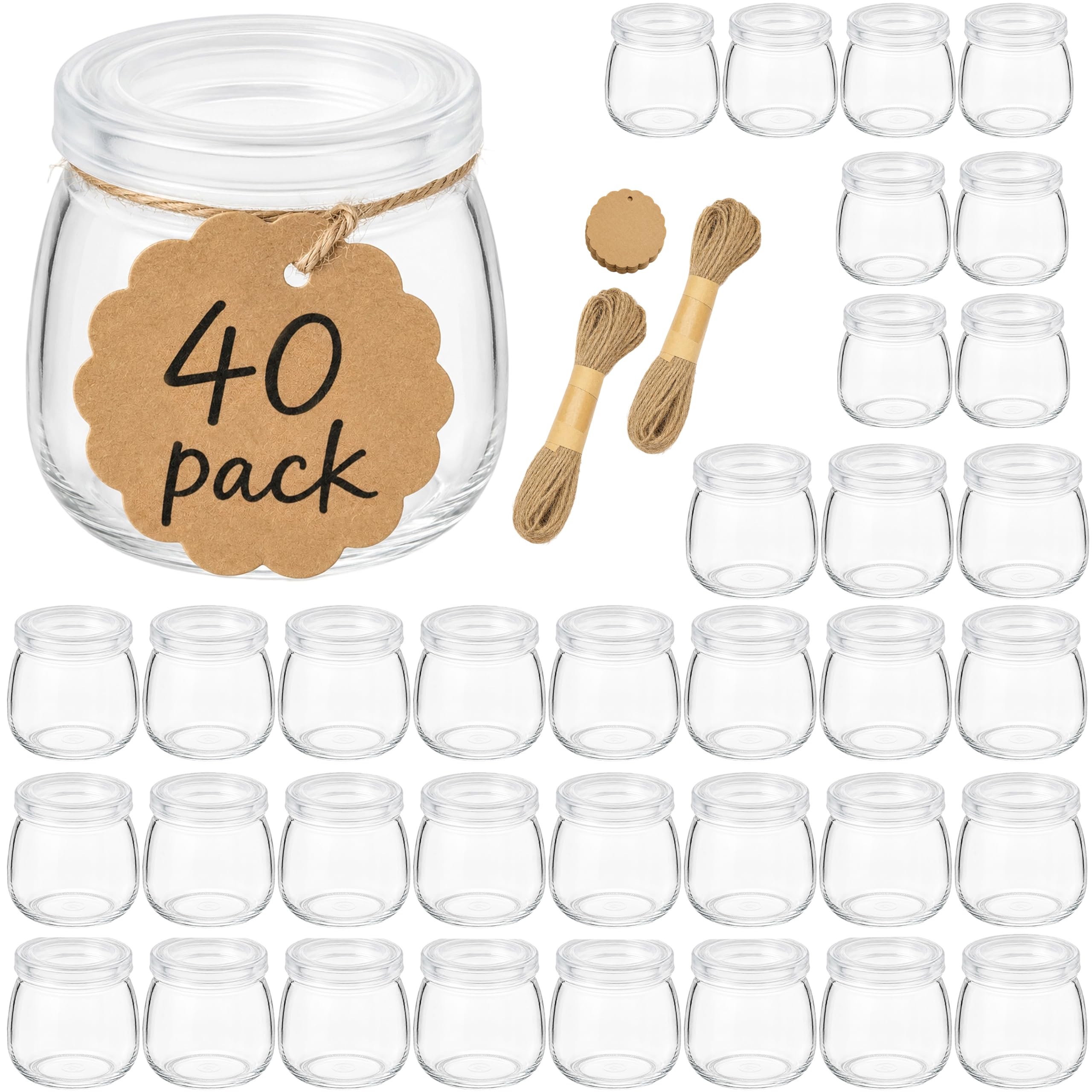 Small Jars with Lids for Storage, Crafts, Favors, and Organization