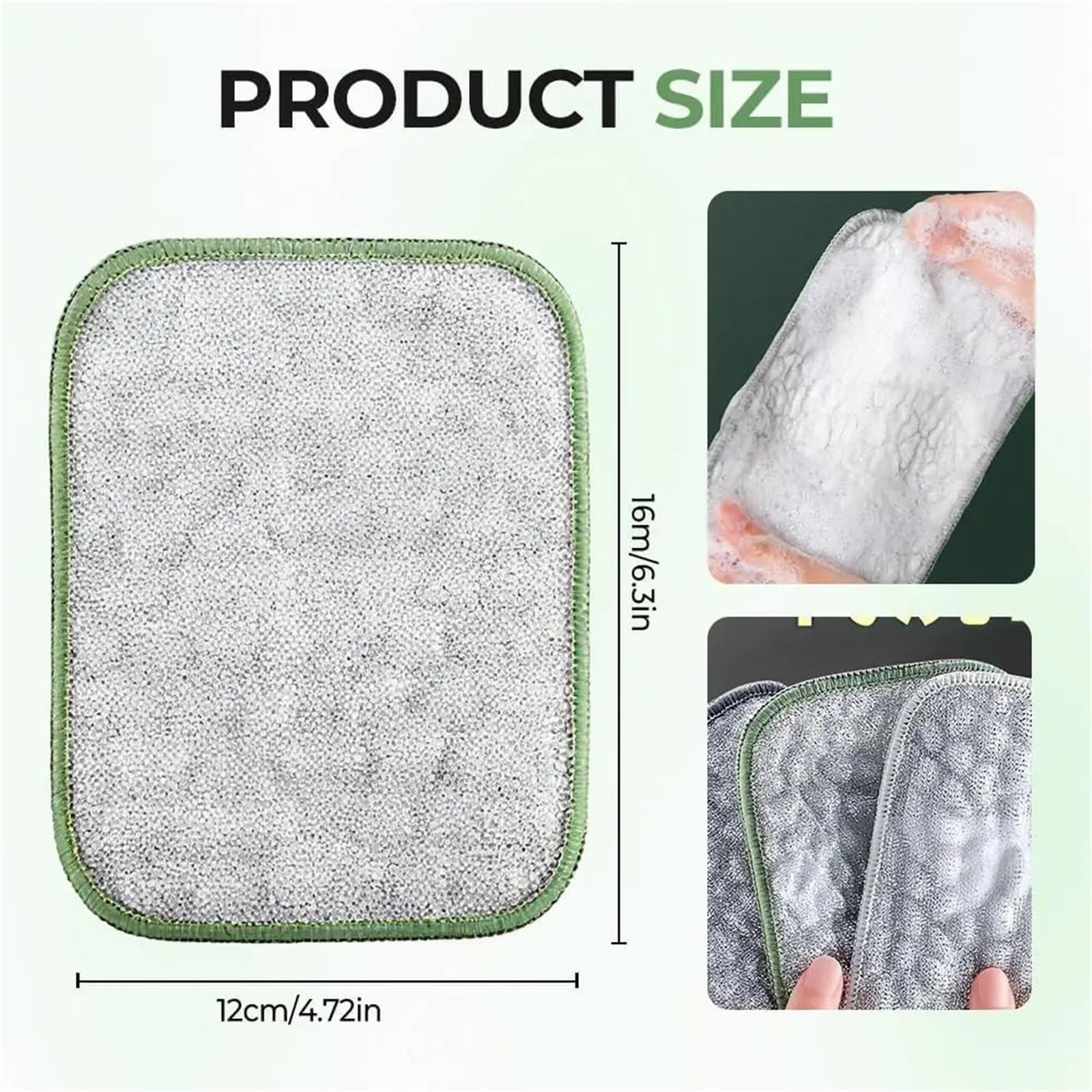 Tampones De Lana De Acero con JabóN Almohadilla for lavavajillas de Lana Acero, depurador Metal Resistente a arañazos Doble Cara, for Limpieza Reutilizable en seco y húmedo para Cocina(20Bag)
