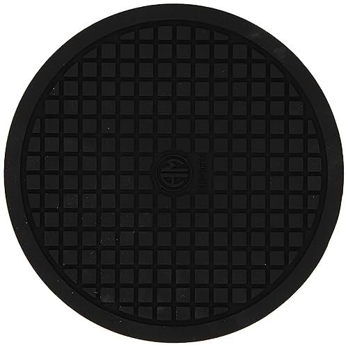 American Metalcraft TRVR675 - Salvamanteles de silicona de hierro fundido, 6.75 pulgadas de largo x 6.75 pulgadas de ancho, color negro