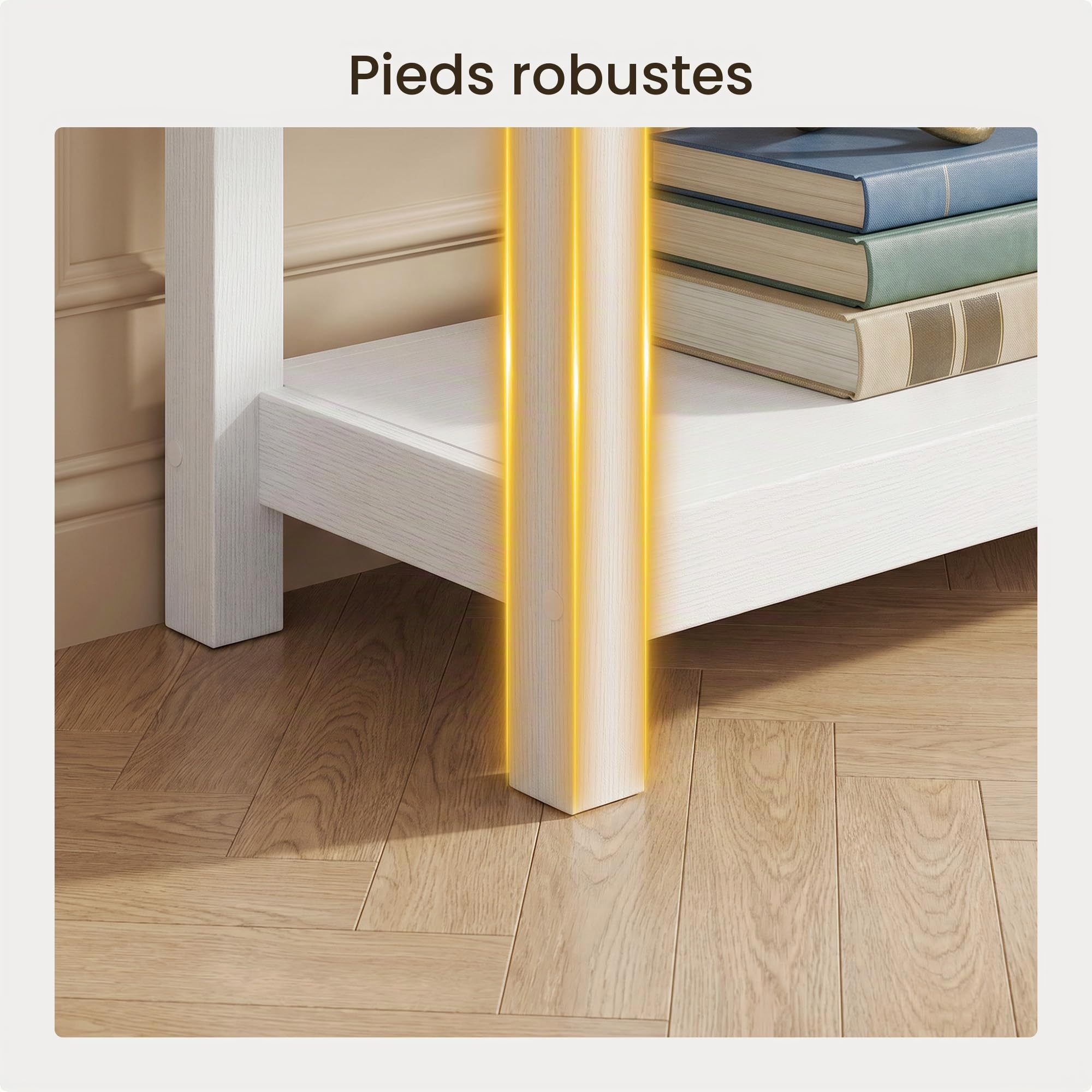 Xbro Console Entree avec Prises, 100 × 30 × 80 cm, Beige