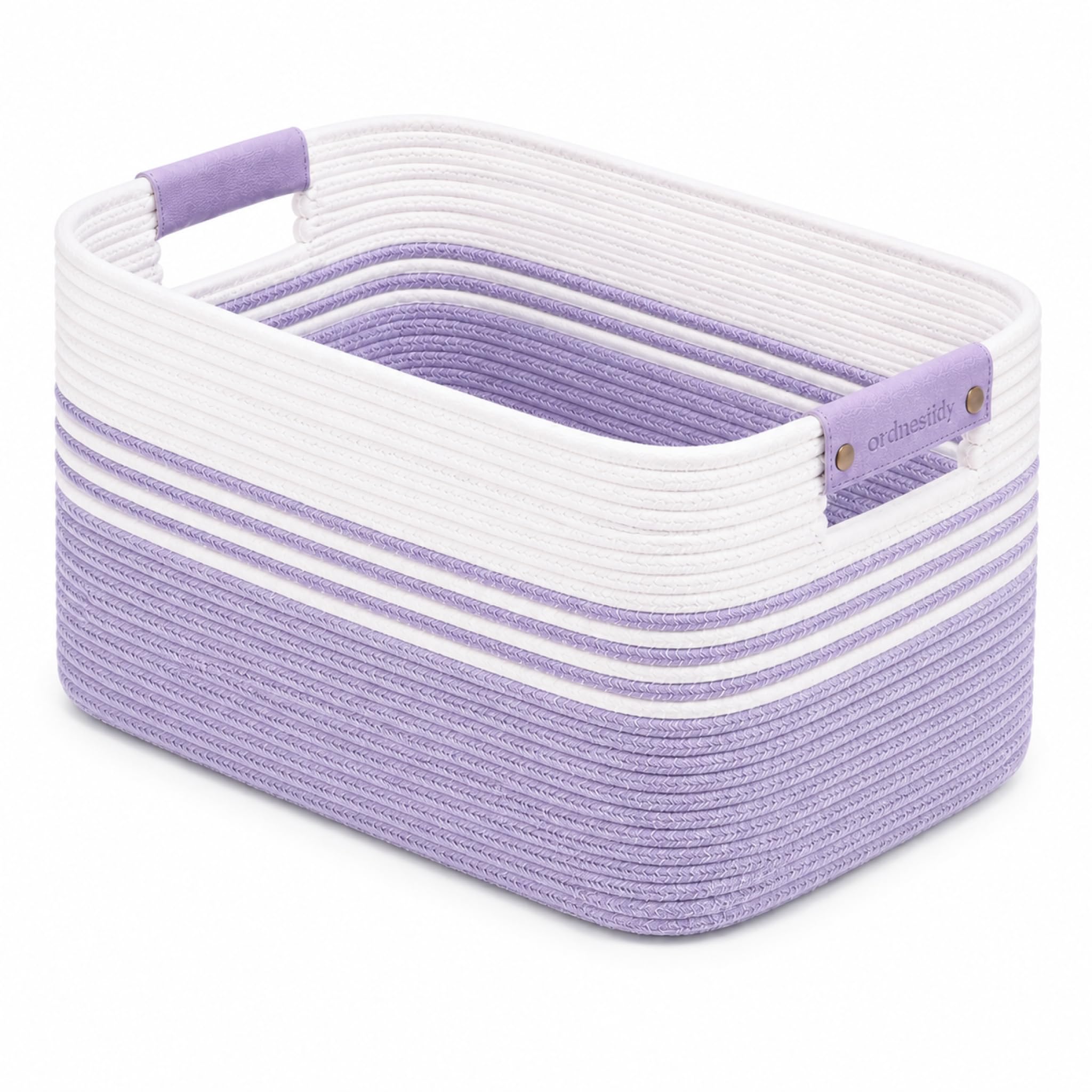 22.8GAL Xl Extra Large Laundry Basket for Bathroom, Dorm Dirty Clothes, Sturdy Portable Aesthetic Boho Cute Woven Storage Shoes Blanket Baskets for Living Room Decor Girls Boys Pets Toys White Purple
