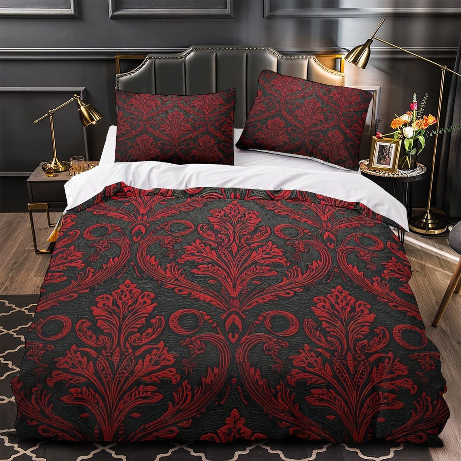 Parure de lit 3D design classique pour chambre de fille