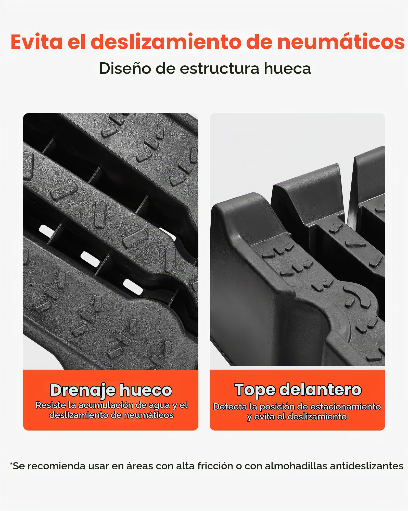 VEVOR Rampas para Coche, Portátiles y Planas, para Mantenimiento de Garajes, Cambio de Aceite y Reparación de Camiones, Capacidad de Carga 1814 kg, Ayuda para Carga, 910 x 305 x 215 mm, 2 uds