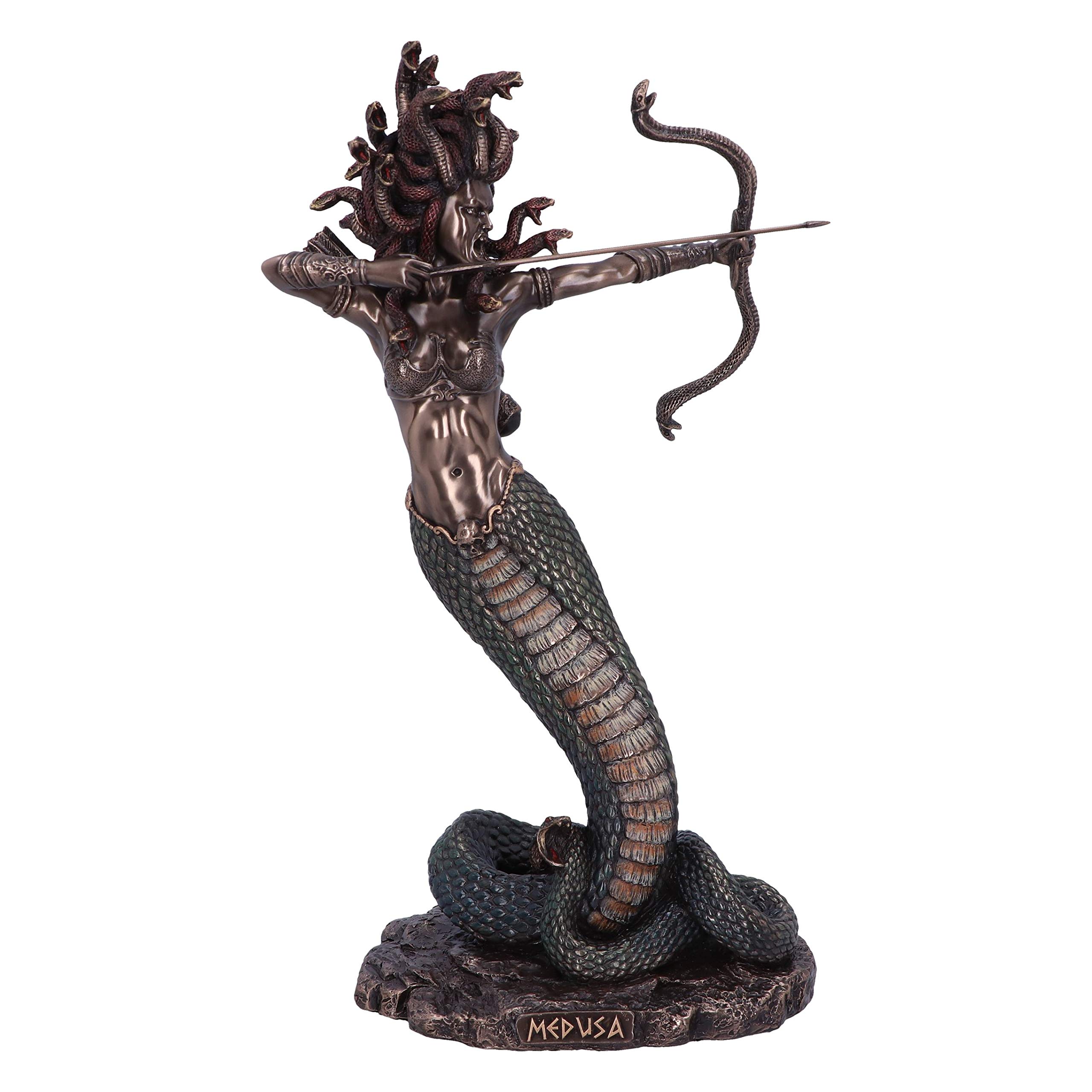 Nemesis Now Medusa's Wrath (Large) Figurine 36cm, Resin, Bronze, Polished Snake Haired Greek Goddess Figurine, Greek Mythology Ornament, Cast in the Finest Resin, Finished in Bronze
