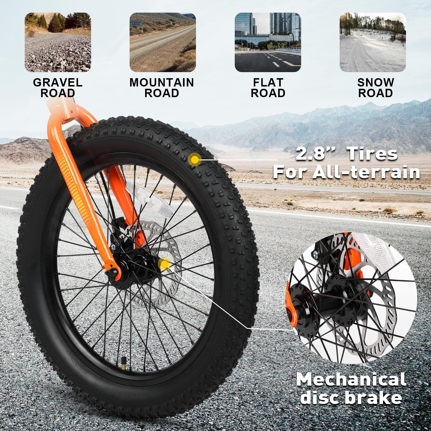Glerc Mars 20 24 Pollici Mountain Bike per Bambini di 6-12 Anni, Cambio Shimano a 6 Marce, Freni a Disco