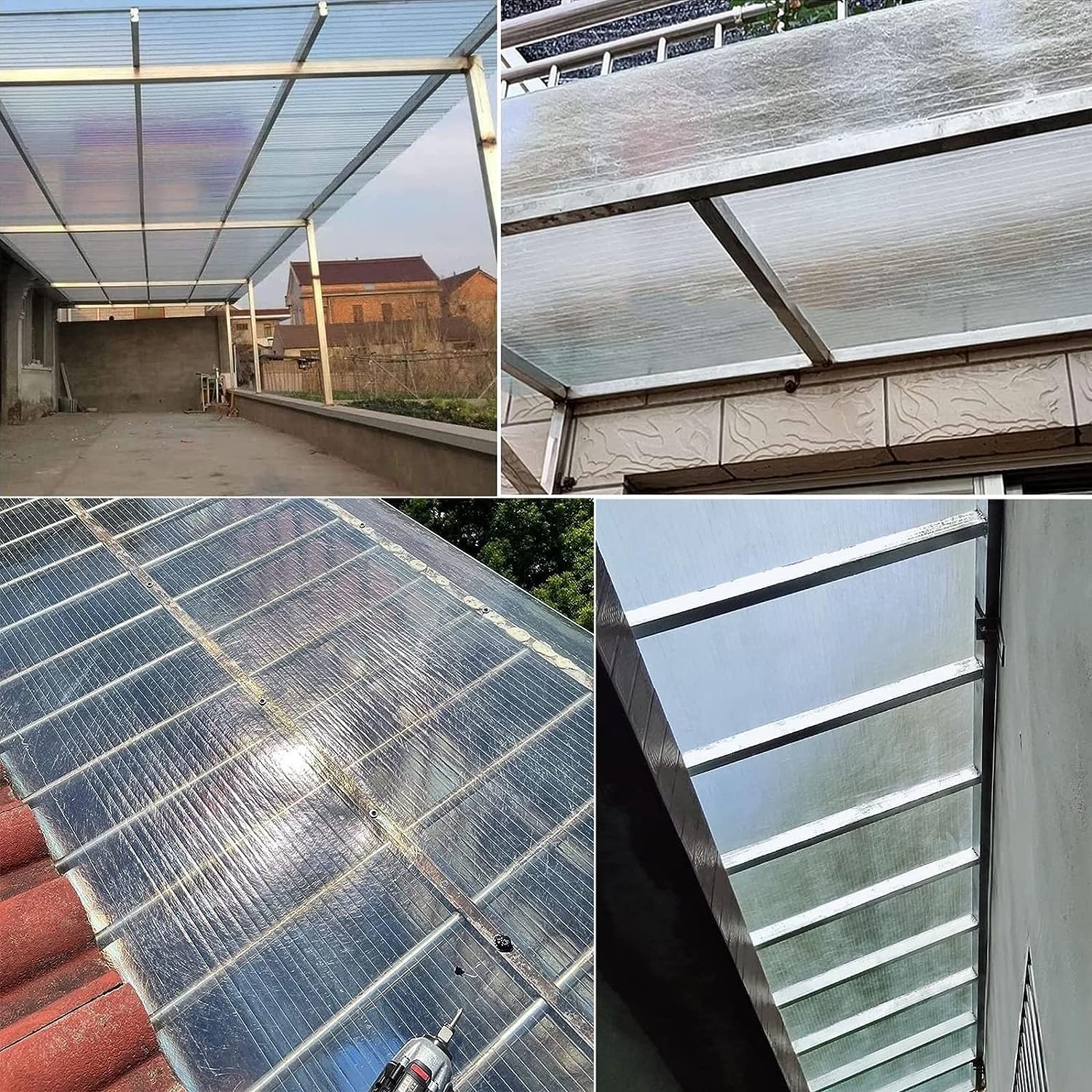 pannelli pvc per esterno Tetti Lastra For Copertura In Policarbonato, Piastra For Illuminazione Diurna In FRP Da 0,8 Mm, Copertura Trasparente Con Protezione UV Impermeabile Isolante, For Tettoia For