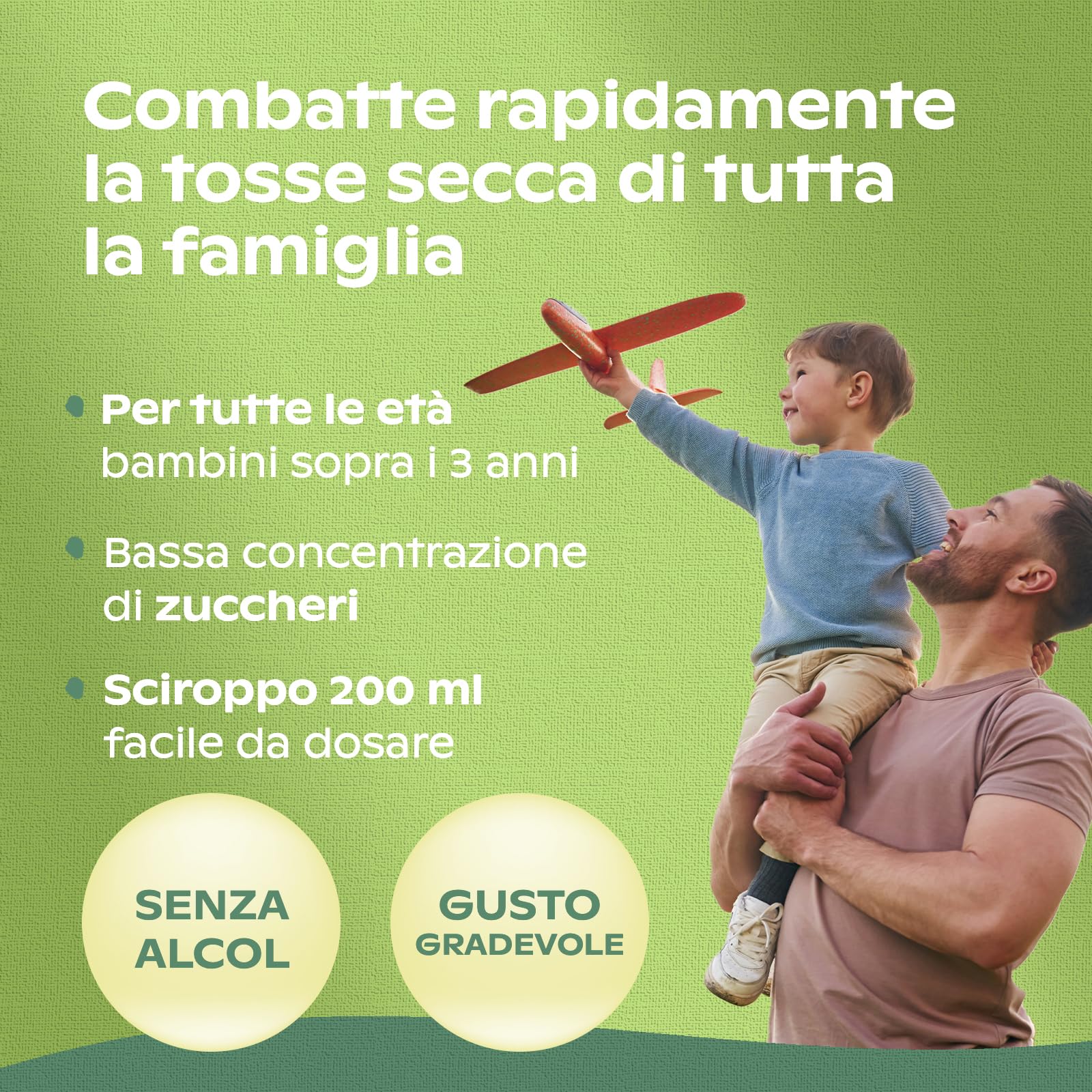 AlmaCalm Alma Farmacie, Sciroppo per Tosse ad Azione Lenitiva, Con Ingredienti Naturali, Malva, Sambuco e Papavero, Anche per Bambini, Bassa Concentrazione di Zuccheri, 200 ml