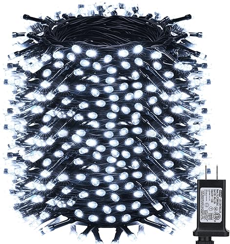 Toodour Luces de Navidad para exteriores, cadena de 600 luces LED de 213 pies, temporizador, impermeable, 8 modos de luz de Navidad al aire libre,
