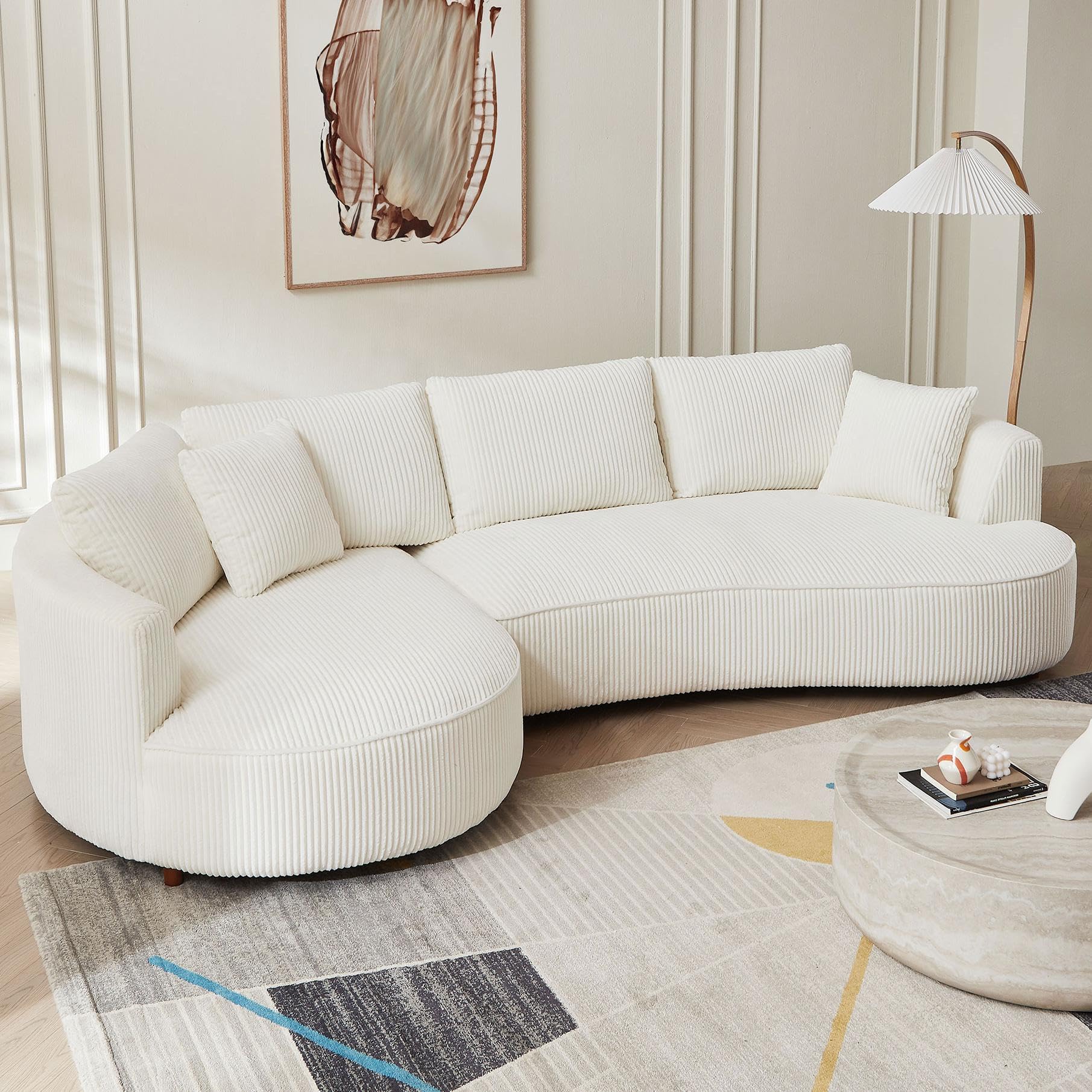 NEW　MERCURYソファ　PVC　BE/BK/BR/IV/RD Mercury: Comfortable Fabric Couch for Living Room – Spaze