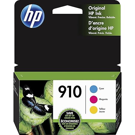 Amazon Com Hp 910 3 Ink Cartridges Cyan Magenta Yellow Works With Hp Officejet 8000 Series 3yl58an 3yl59an 3yl60an Office Products