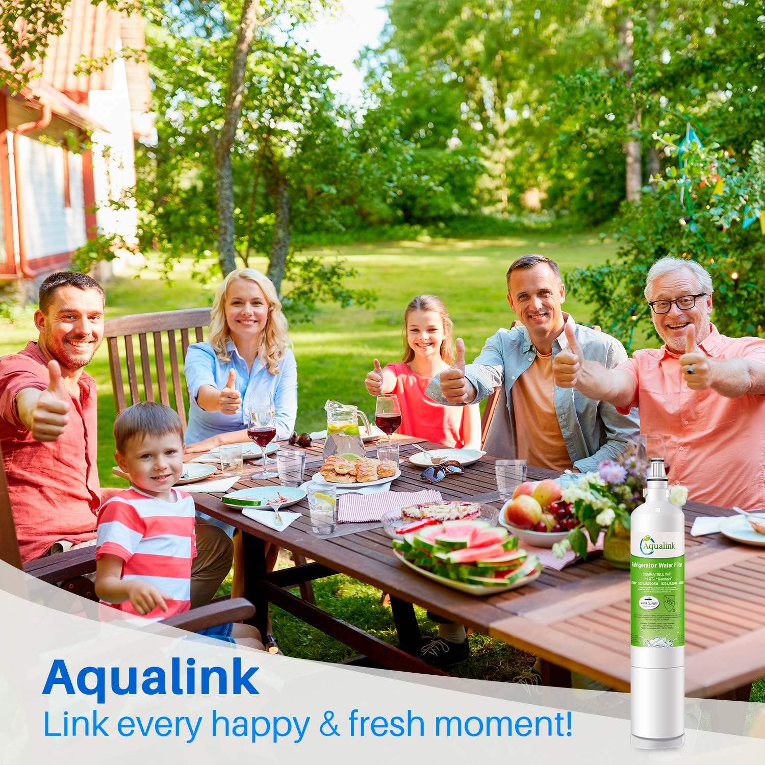 AQUALINK Replacement for LG LT600P, 5231JA2006B, Kenmore 9990, 46-9990, 5231JA2006F, 5231JA2006E,LFX25975ST,EFF-6003A, WF600, LFX25960ST,RFC1000A,SGF-LB60,Refrigerator Water Filter