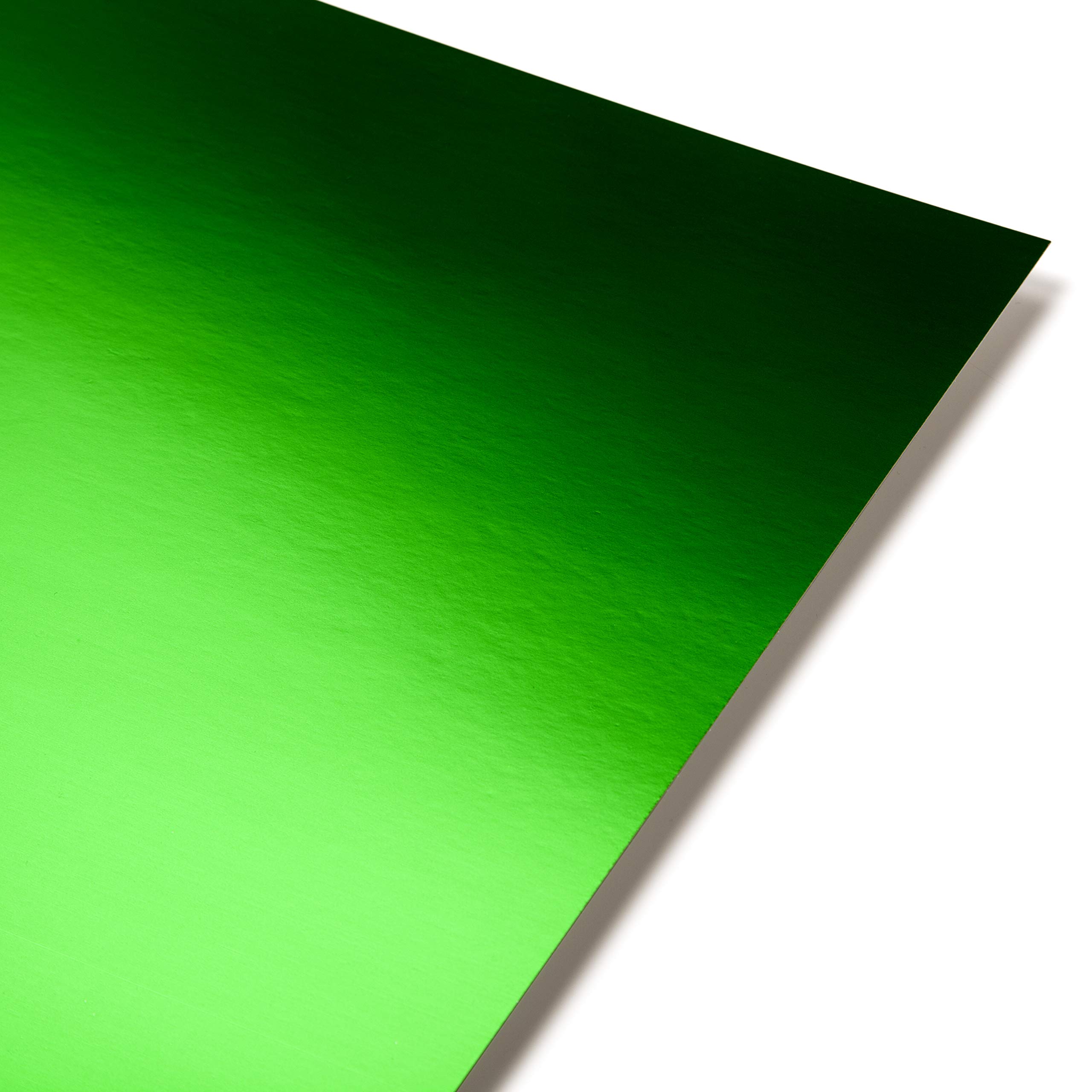 Papercutz Green A4 Mirror Card High Gloss 250 GSM (50 Sheets) for Craft, Decorations, Card Making, Scrapbooking & Cake Topper, Durable, Coated Finish, Adhesive Friendly & Easy to Cut — image 1