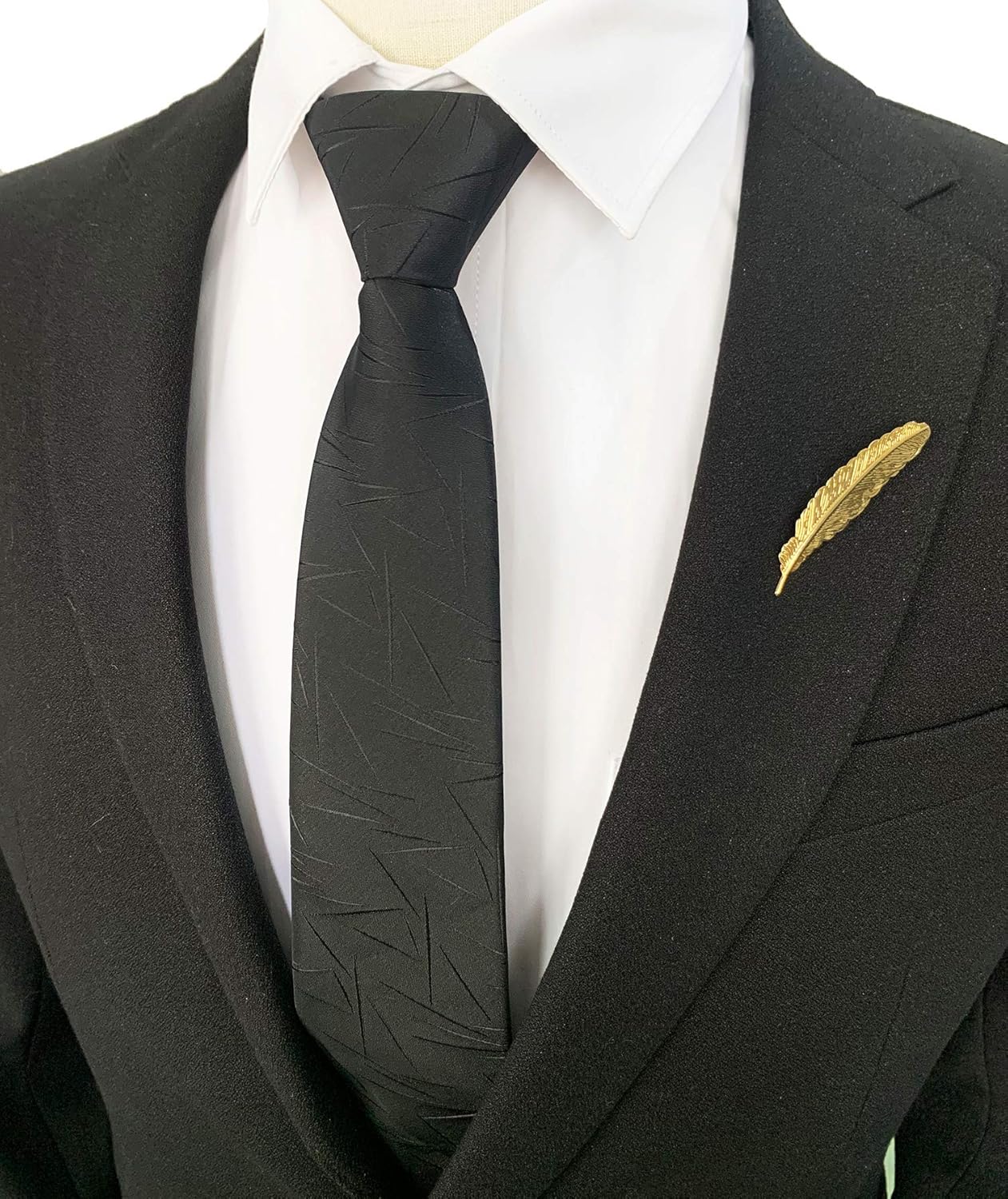 Zipper Ties for Men, 2.76 Inch Classic Woven Silk Zip Necktie Pre-tied Paisley Various Designs Zipper Neck Tie - Image 2