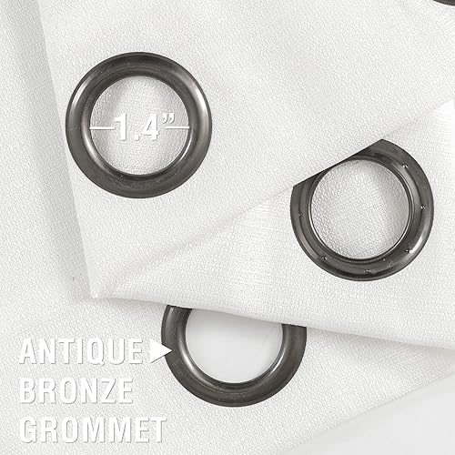 Miniatura 4 de Lazzzy Cortinas de cocina con textura de lino, cortinas semitransparentes para sala de estar, cortinas filtrantes de luz de 24 pulgadas de largo,