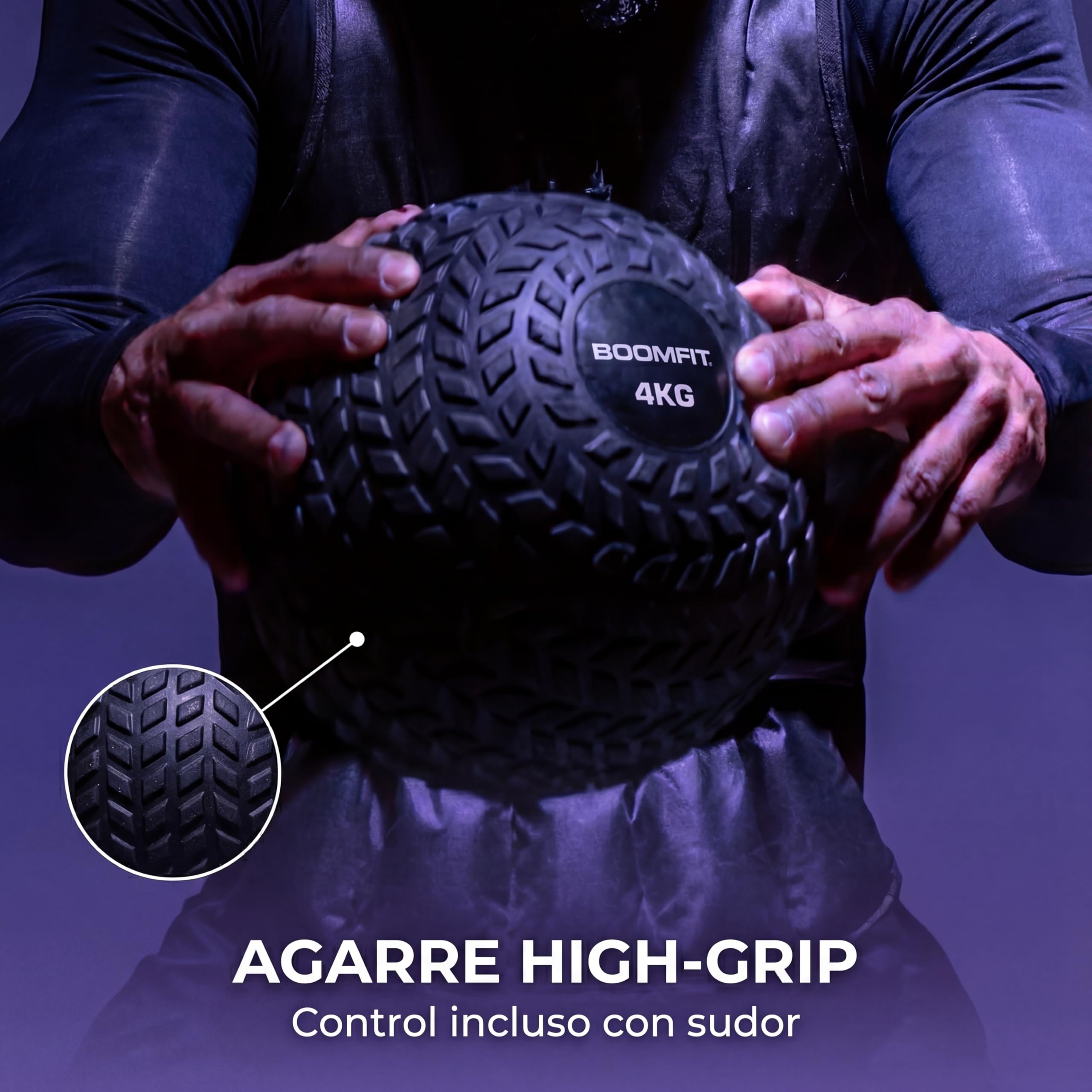 BOOMFIT Slam Ball 4-40kg | Palla Medica Antirimbalzo per Crossfit e Allenamento Funzionale | High-Grip No-Bounce per WOD, HIIT e Potenza Core | Ideale per Home Gym e Atleti
