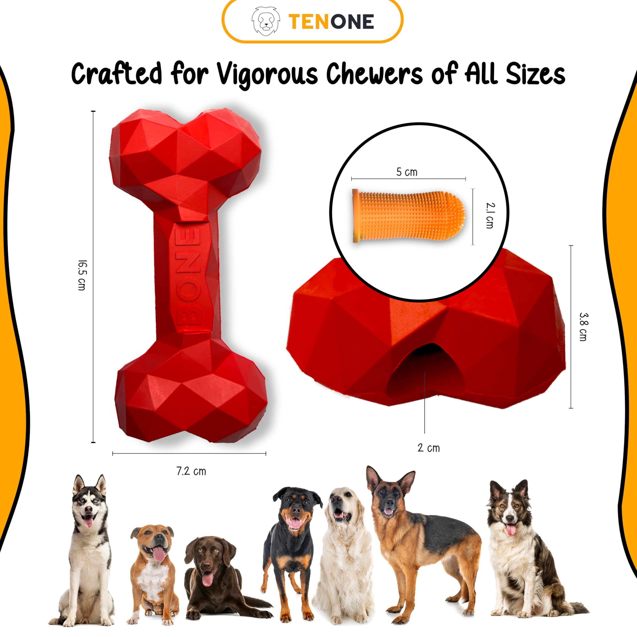 PetSetGo 2 PACK Indestructible Dog Chew Toy for Aggressive Chewers Long Lasting Natural Tough Toy for Boredom Dog Teething relief - Image 3