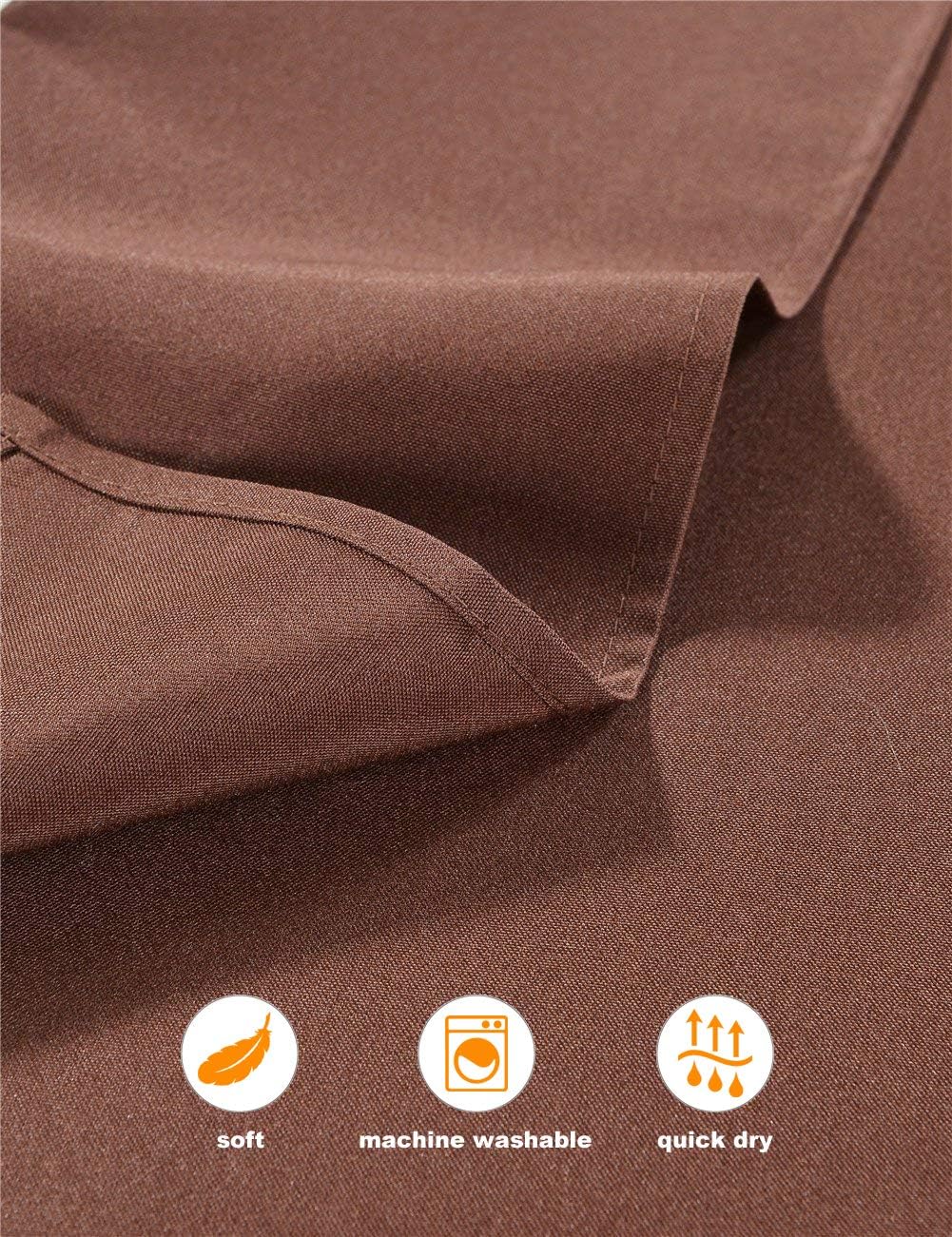 Buу 1 gеt 1 🔥 Cieltown Polyester Cloth Napkins 1-Dozen, Solid Washable Fabric Napkins Set of 12, Perfect for Weddings, Parties, Holiday Dinner (17 x 17-Inch, Chocolate)