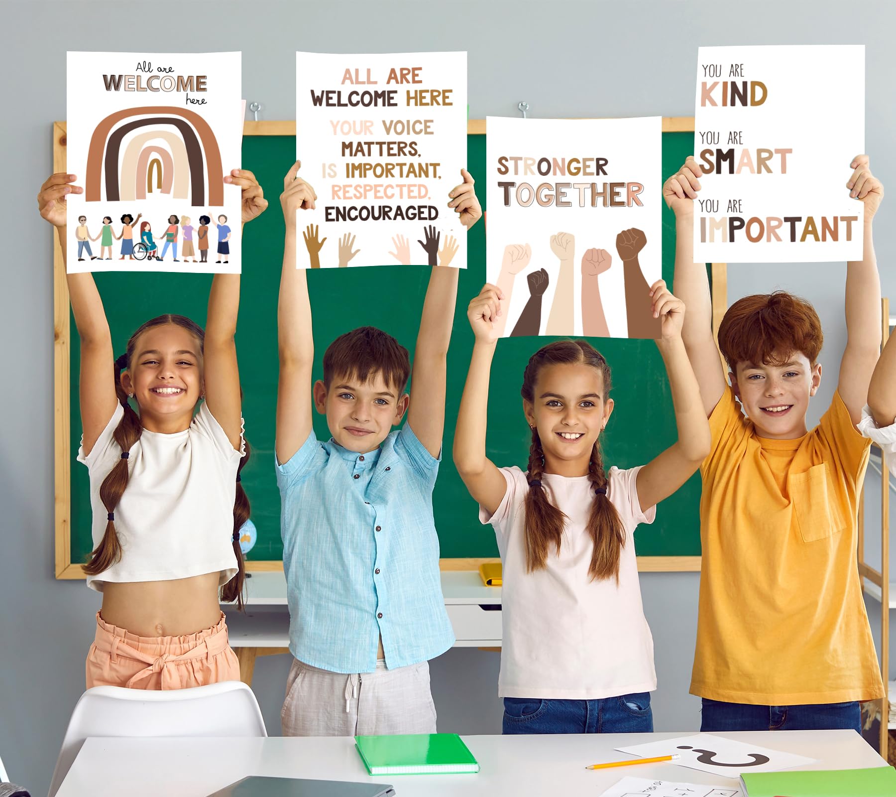 WINDVALE Diversity and Inclusion Posters for Kids, Set of 6 Inspirational Classroom Prints with Positive Affirmations - Image 4