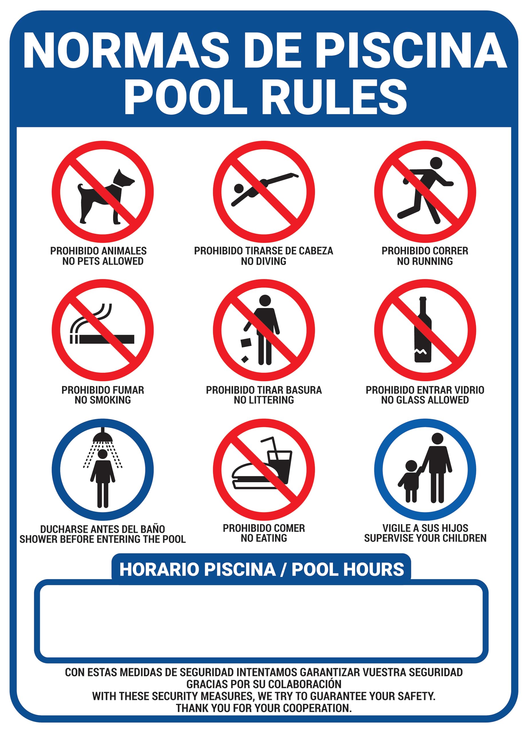 Cartel Normas De Piscina ALUMINIO | Pintura ESMALTE | RELIEVE | GRANDE. 43x31cm. GARANTIA SATISFACCION, FOTOS REALES CARTEL NORMAS DE PISCINA COMUNIDAD HOTEL | Pool Rules