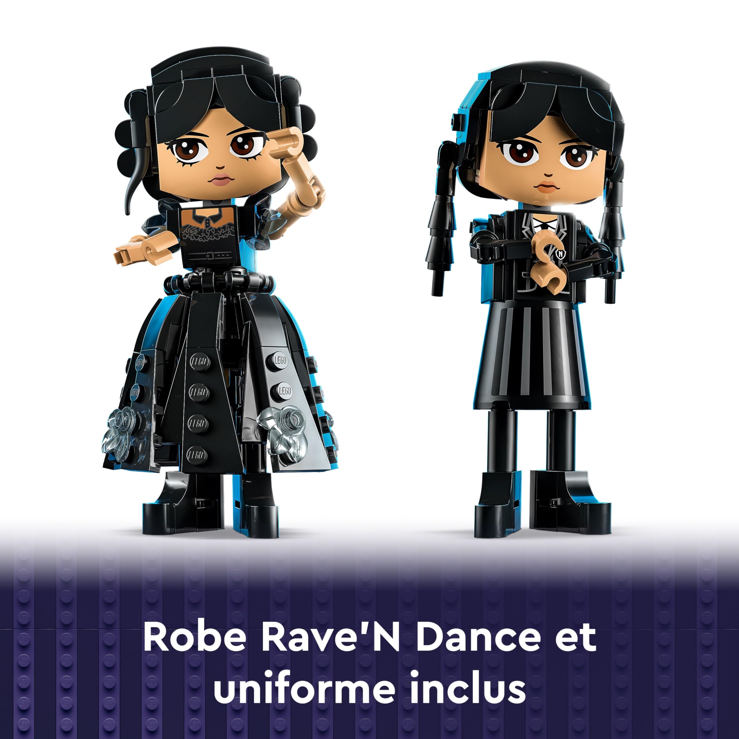 LEGO Mercredi Figurine de Mercredi Addams - Jeu de Construction Collector pour Enfants avec des éléments Amusants - Un Cadeau Mercredi Addams pour découvrir mystères et Aventures 76780