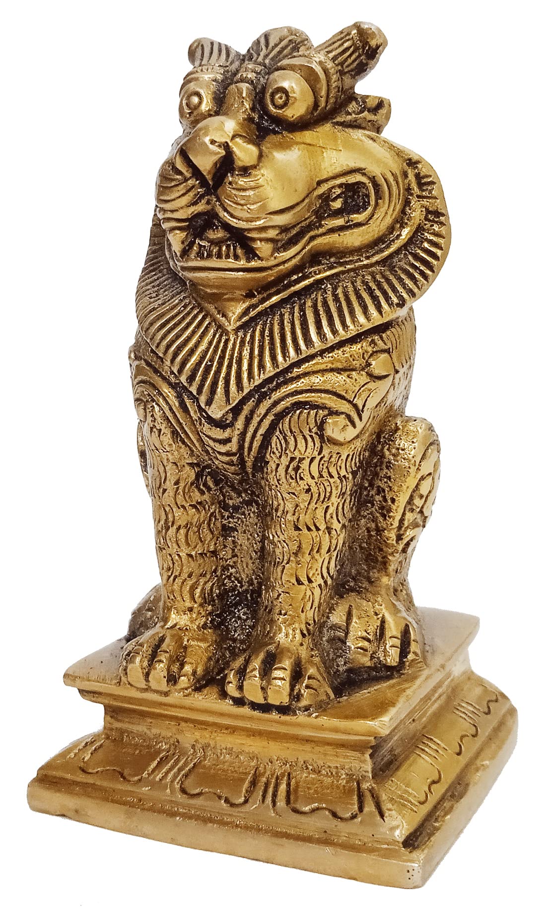 Amazon.com: Purpledip Brass Statue Chinese Imperial Guardian Lion