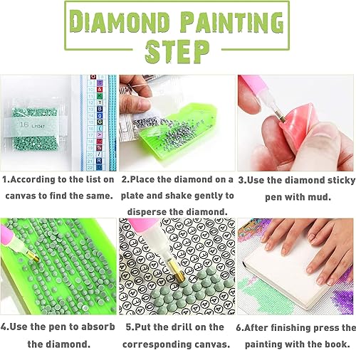 Miniatura 5 de Kaliosy K146 - Kits de pintura de diamantes 5D para adultos, flores por números, pintura con diamantes, arte de paisaje, bricolaje, taladro