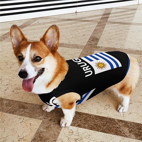 Miniatura 5 de Camiseta suave sin mangas con la bandera de Uruguay para mascotas, para cachorros, gatitos, gatos, talla S