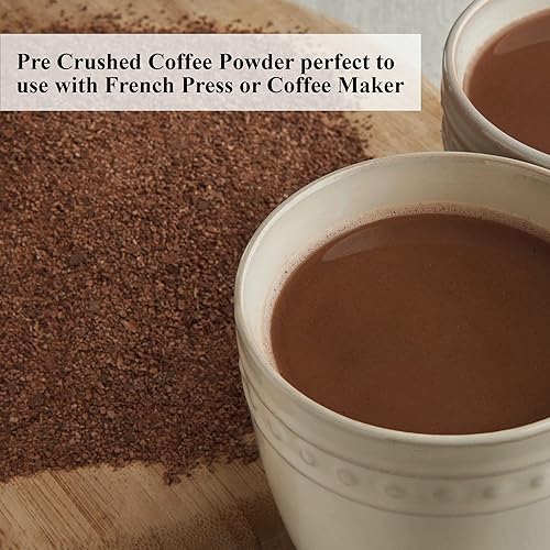 Miniatura 9 de Choffy Sustituto alternativo de café de cacao preparado  10 onzas Volta sabor tostado oscuro  Bebida molida de cacao sin cafeína para los amantes