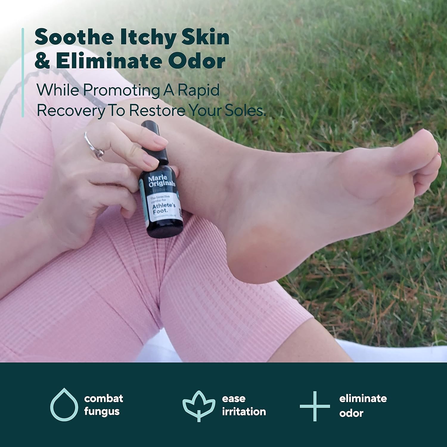 Athletes Foot Spray - Antifungal Foot Fungus Treatment Extra Strength - Natural Ingredients Itchy Skin Relief, Ringworm, Jock Itch, Odor | Apple Cider Vinegar Remedy for Men, Women | Marie Originals : Health & Household