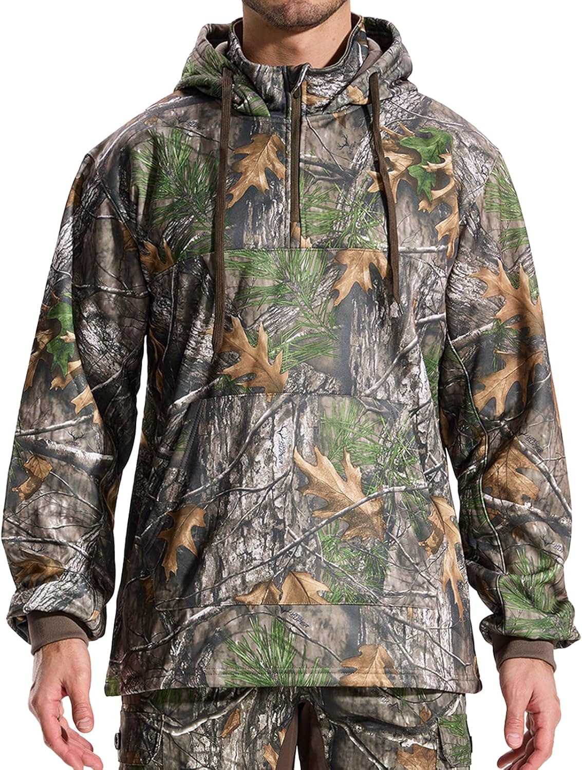 LOOGU Hunting Hoodies for Men Fleece Lining Performance Insulation Pullover Camo Hoodie