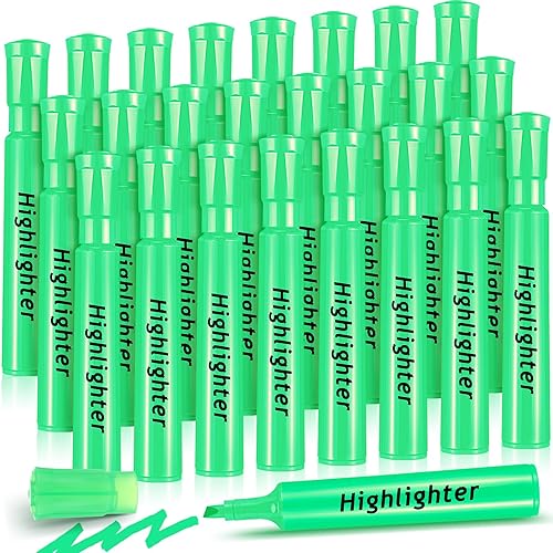 Qilery Paquete de 24 resaltadores estilo tanque, resaltadores de punta de cincel, marcadores de colores a granel para colorear para adultos,