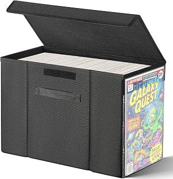 KKU Comic Book Storage Box, Collapsible Short Box with Lid, 1 Pack