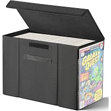 KKU Comic Book Storage Box, Collapsible Short Box with Lid, 1 Pack