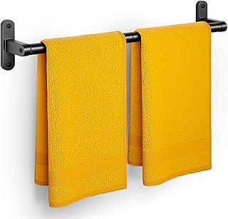 Powools Towel Rack for Bathroom - 24" Rustproof Towel Holder, Sturdy Towel Bar Wall Mounted, Space-Saving Towel Hanger, Ba...