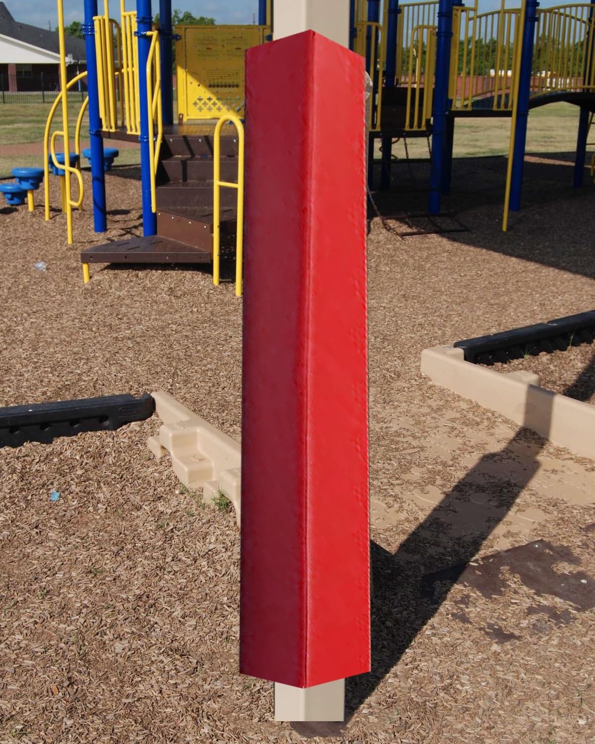ENHEN Outdoor 3ft Square Pole Cushion Padding Wrap, 1" Thick Square Post Protector for Basement Floor Gym, Basketball Pole Covers Replacement(Red,3.5"x3.5" (9x9cm)) โ image 1