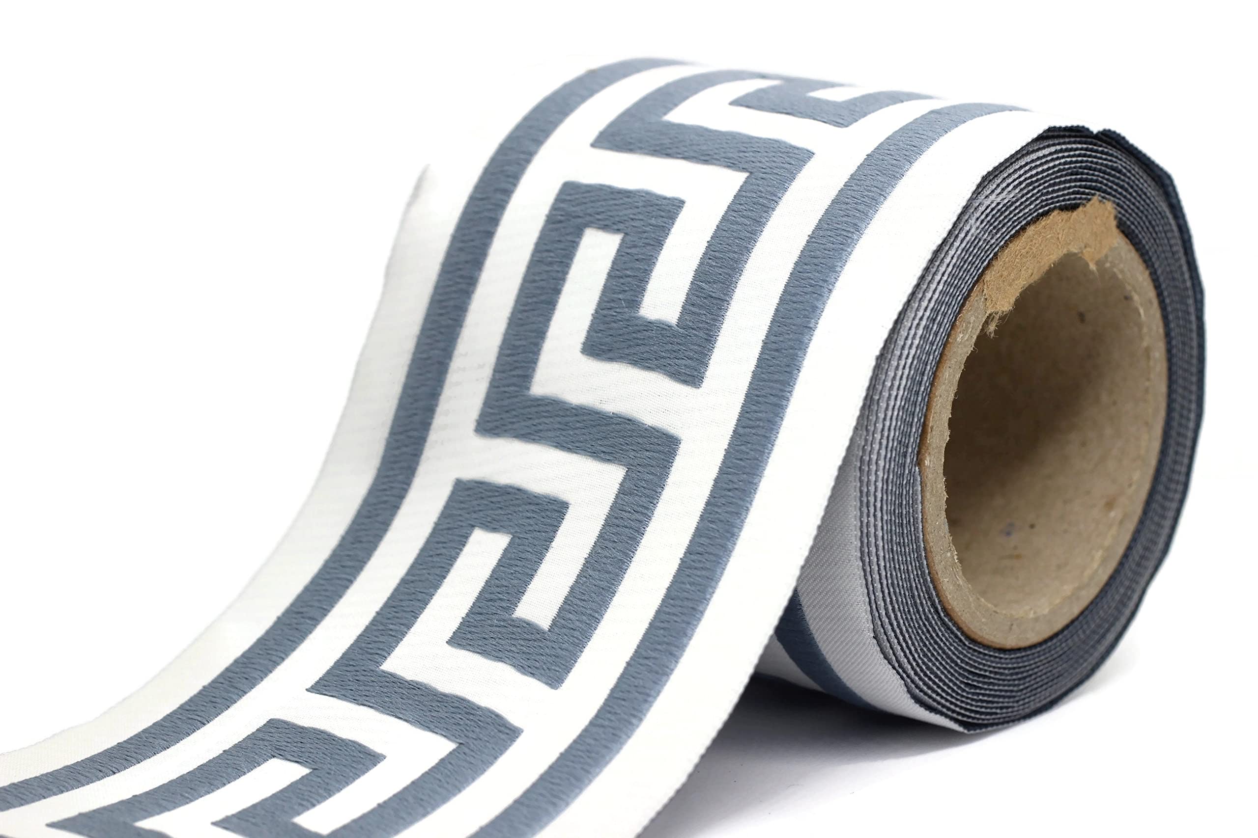 Garniture jacquard clé grecque rideaux draperies tapisserie tissu 4m