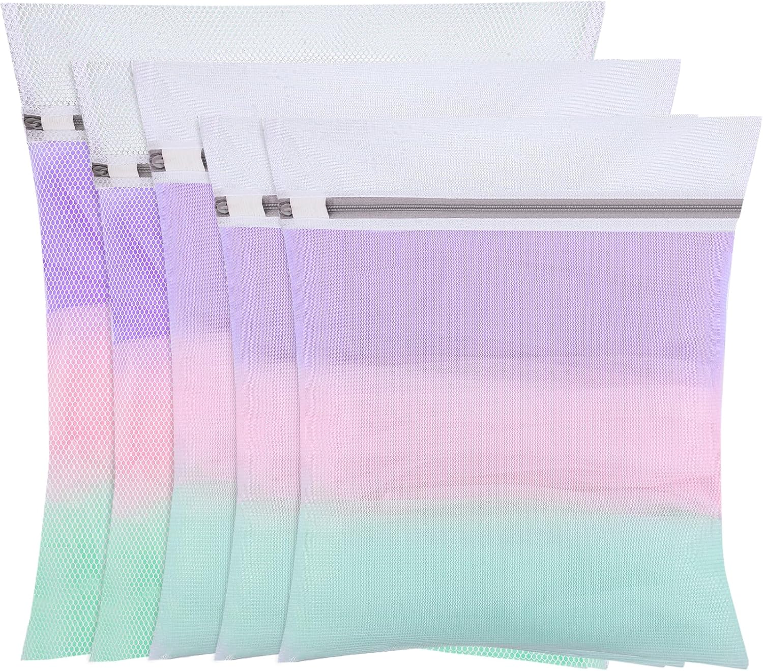 5 sztuk siatek na pranie do pralki, worek na pranie do pralki Laundry Bag z zamkiem błyskawicznym na koszule, swetry, płaszcze, dżinsy, bieliznę, odzież dla niemowląt (30x40cm/40x50cm/50x60cm)
