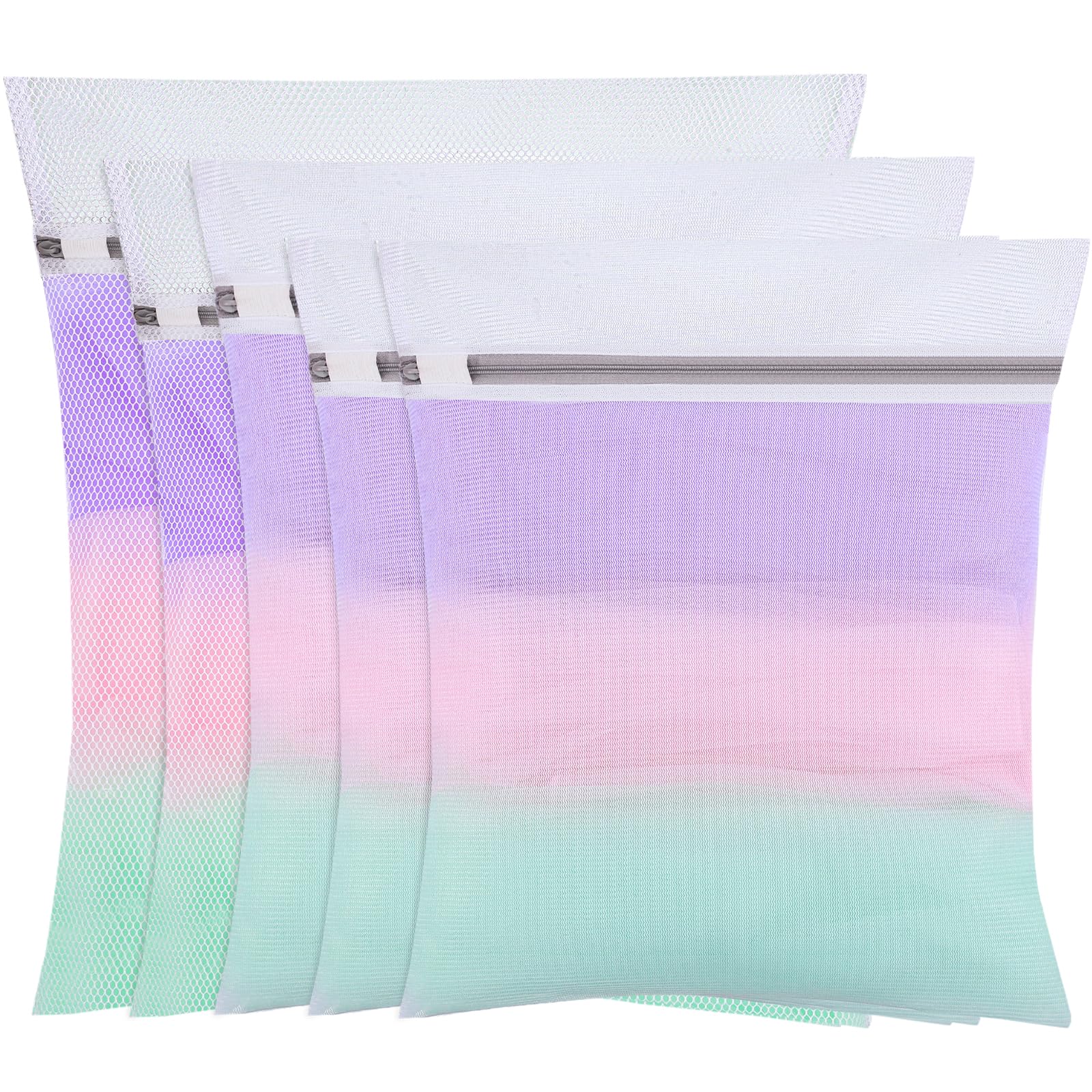 Dntorx 5 Stück Wäschenetz für Waschmaschine, Wäschesack Waschmaschine Wäschebeutel Laundry Bag mit Reißverschluss für Hemden Pullover Mäntel Jeans Unterwäsche Babykleidung (30x40cm/40x50cm/50x60cm)