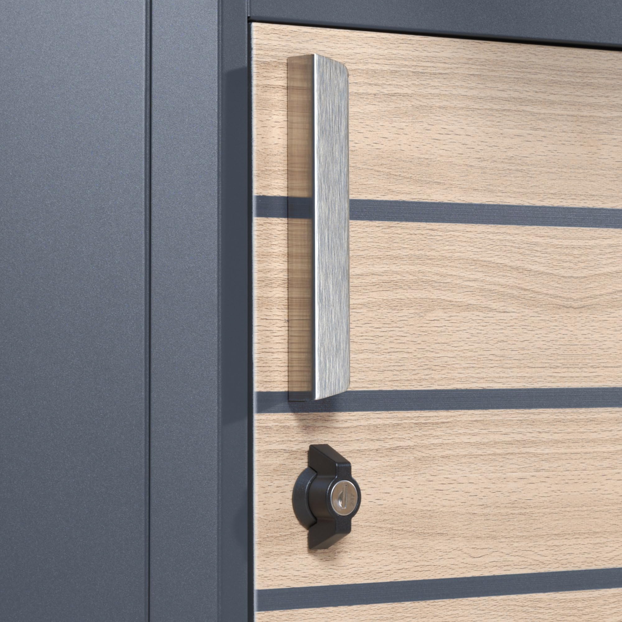 Cassetta Postale Per Pacchi Zelsius - Grigio RAL9007, Acciaio Zincato, Con Bloccaggio Sicuro - Foto 9