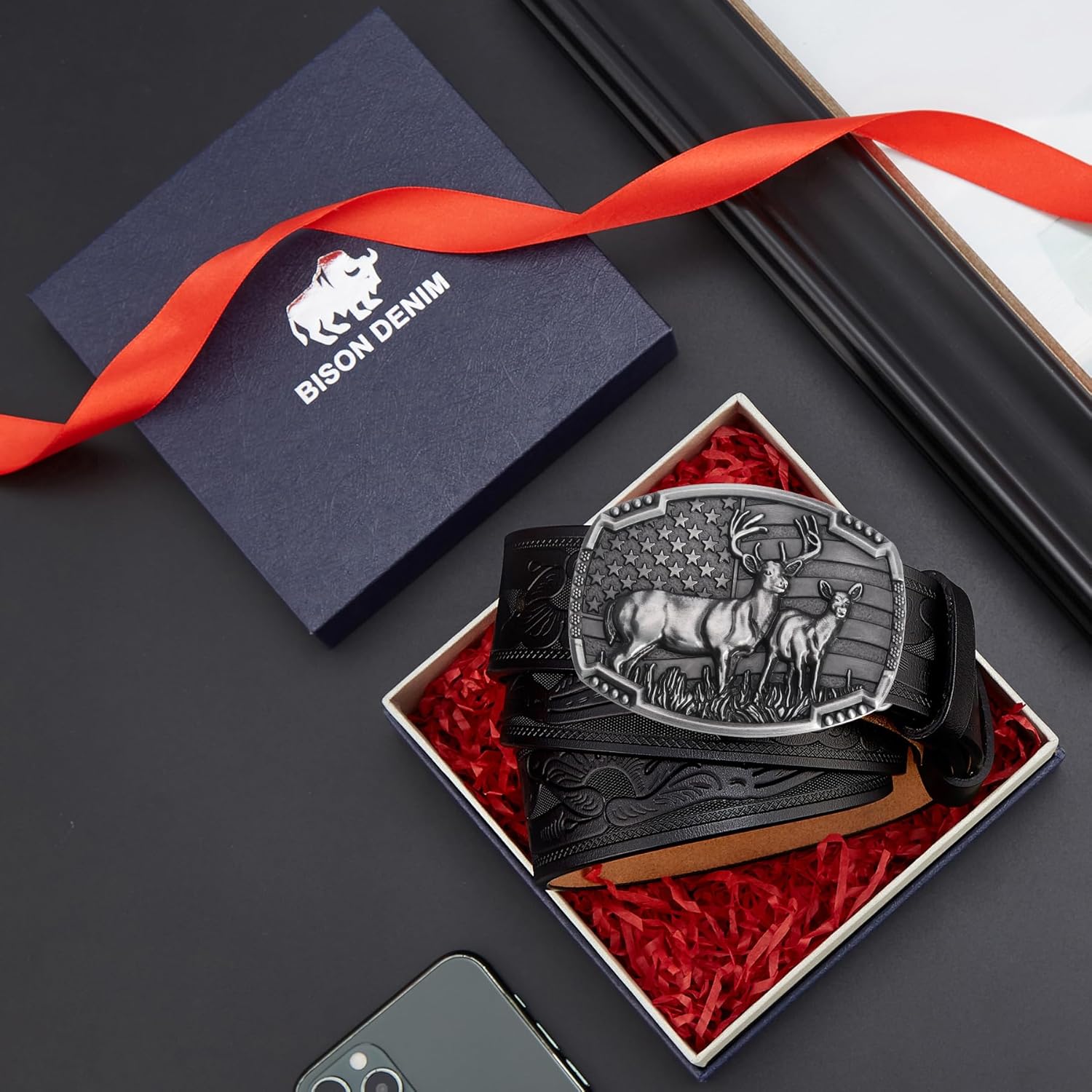 Western Cowboy Leather Belt for Men Women Cowgirl, Mens Buckle Belt for Jeans, Country Belt, Men's Gifts - Image 7