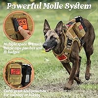 Vista 23 de rabbitgoo Tactical Dog Harness for Large, Heavy Duty Pet Harness with Handle, No-Pull Service Vest Large Breed, Adjustable Military Dog Vest for