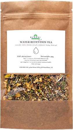 Water Retention Herbal Tea - Natural Diuretic & Kidney Cleanse | Detox Support for Bloating & Swelling | Herbal Blend for Urinary Tract & Fluid Balance | 50g
